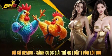 Đá Gà Bem88 - Sảnh Cược Giải Trí 4K | Đặt 1 Vốn Lời 100